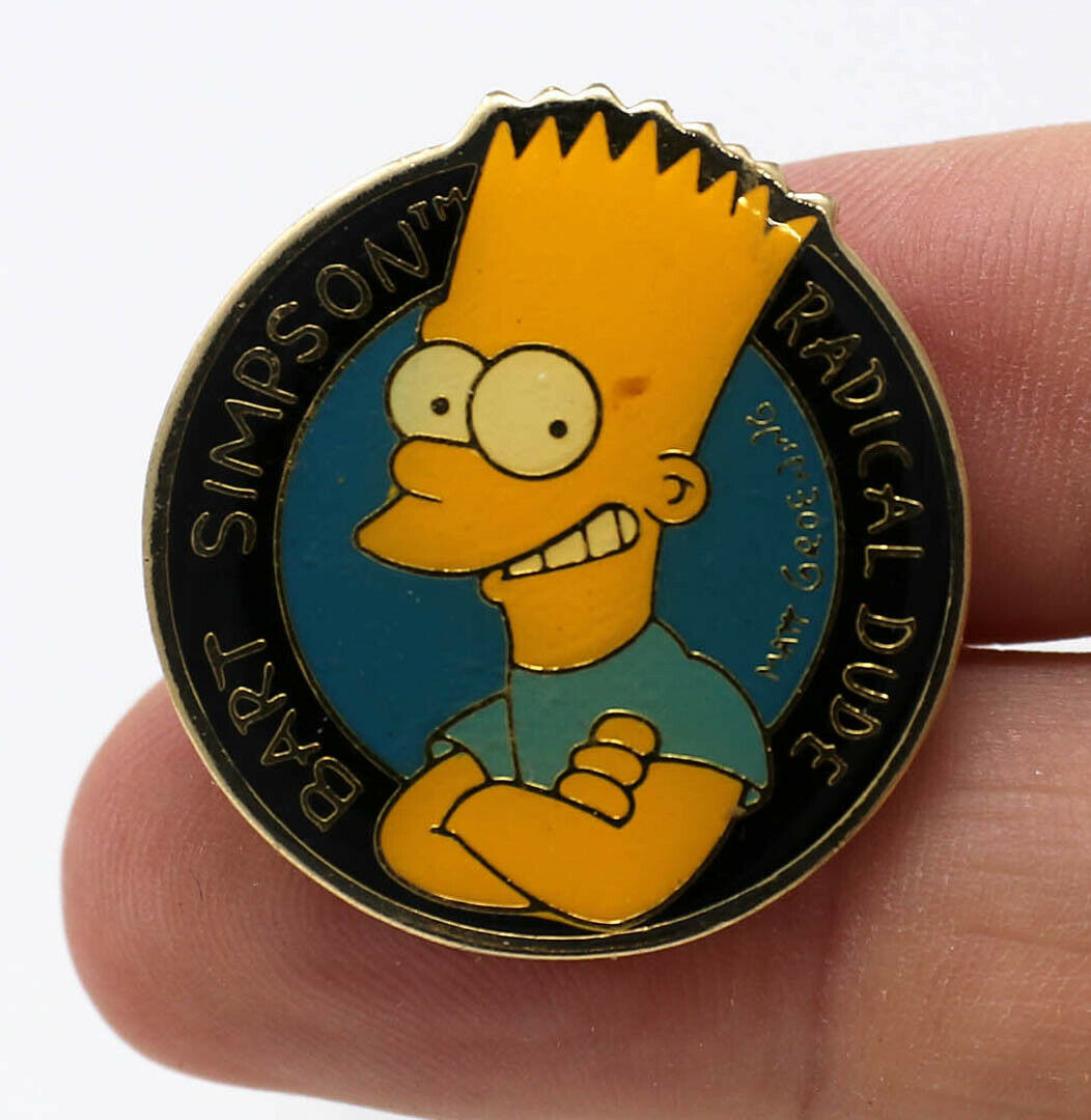Bart Simpson Vintage 1990 "radical Dude" Bart Simpson Pin